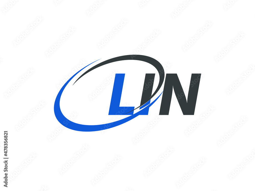 LIN letter creative modern elegant swoosh logo design LIN letter creative modern elegant swoosh logo design