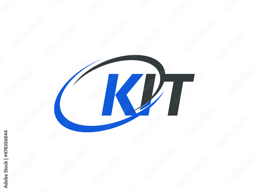 KIT letter creative modern elegant swoosh logo design KIT letter creative modern elegant swoosh logo design