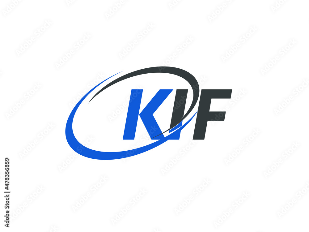 KIF letter creative modern elegant swoosh logo design KIF letter creative modern elegant swoosh logo design