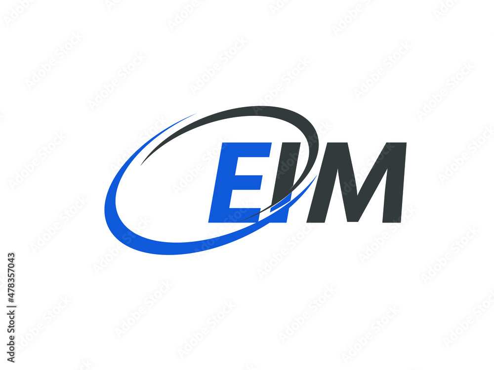 EIM letter creative modern elegant swoosh logo design EIM letter creative modern elegant swoosh logo design