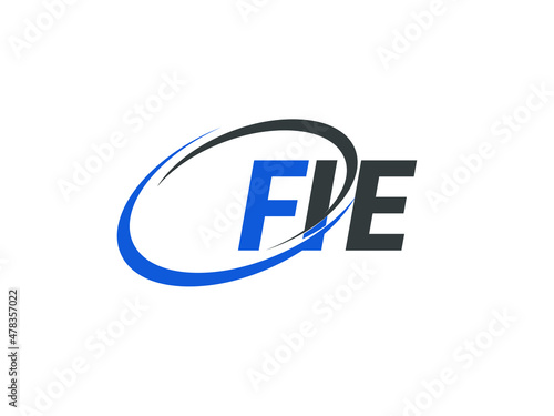 FIE letter creative modern elegant swoosh logo design