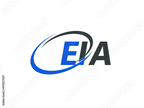 EIA letter creative modern elegant swoosh logo design