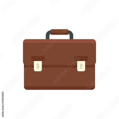 Tax inspector briefcase icon flat isolated vector photo
