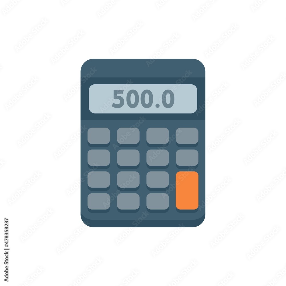 Tax calculator icon flat isolated vector Tax calculator icon flat isolated vector