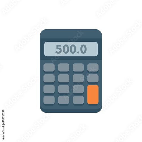 Tax calculator icon flat isolated vector