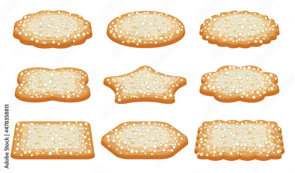 vector collection of sugar shortbread cookies vector collection of sugar shortbread cookies