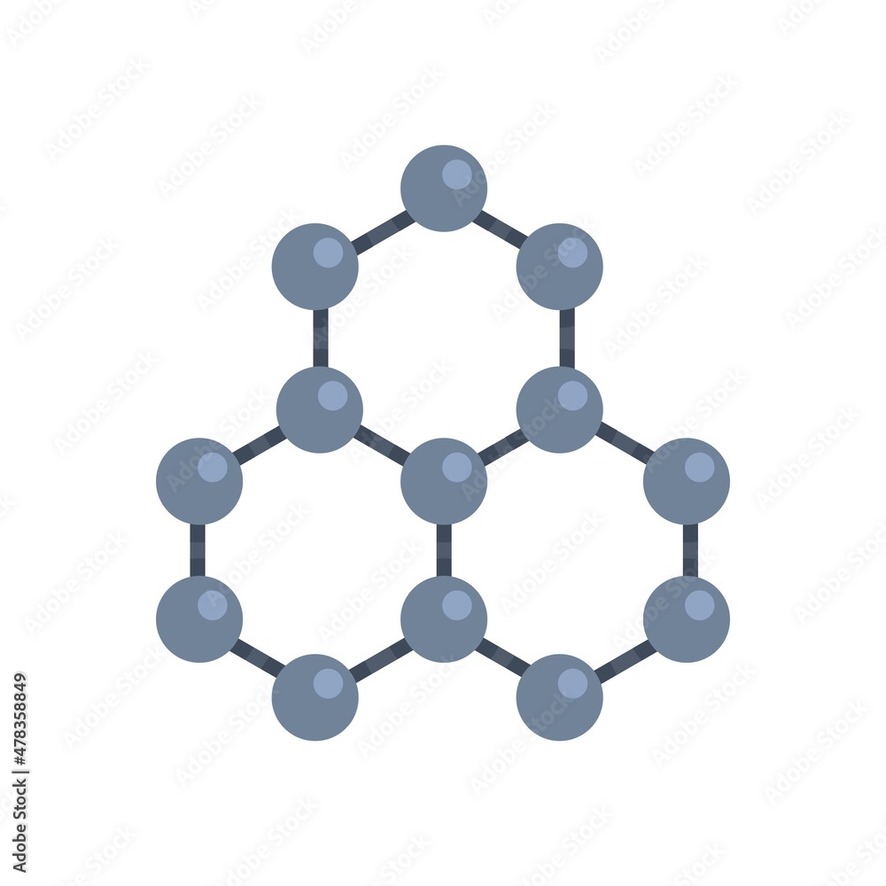 Nanotechnology molecule structure icon flat isolated vector Nanotechnology molecule structure icon flat isolated vector