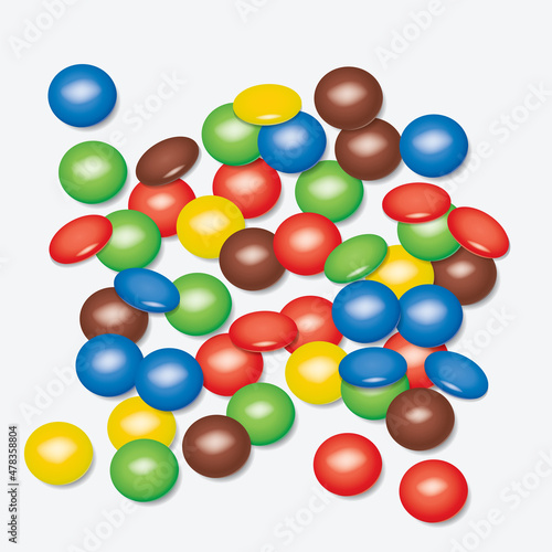 vector background of colorful candies