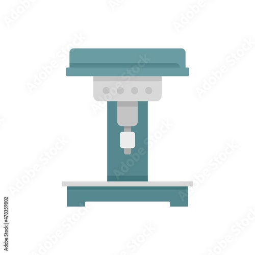 Engineer milling machine icon flat isolated vector