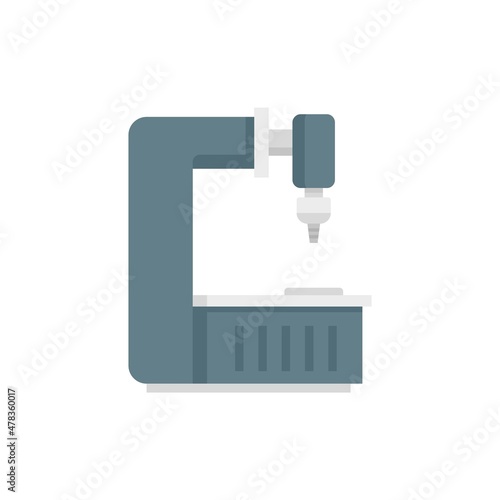 Factory milling machine icon flat isolated vector