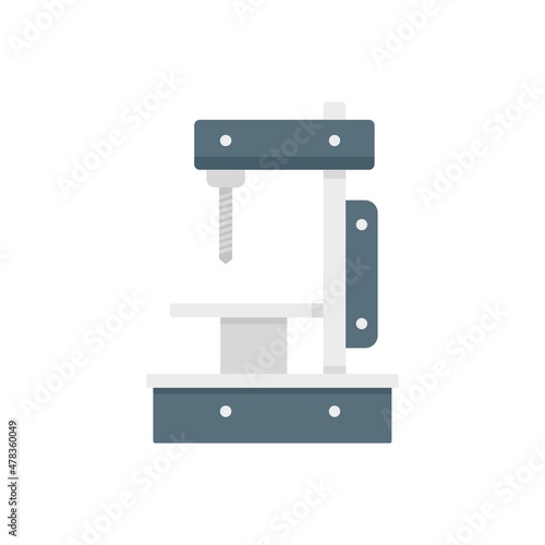 Metal milling machine icon flat isolated vector