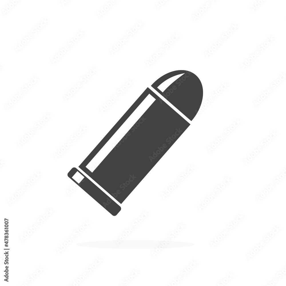 Bullet Icon Silhouette Vector Illustration Bullet Icon Silhouette Vector Illustration