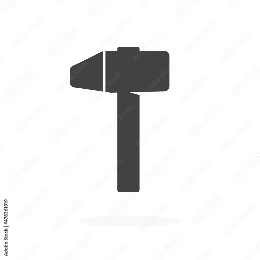 Hammer Icon Silhouette Vector Illustration Hammer Icon Silhouette Vector Illustration
