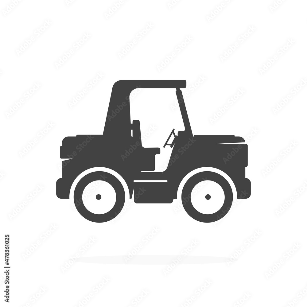 Naklejka premium Golf Cart Icon Silhouette Vector Illustration