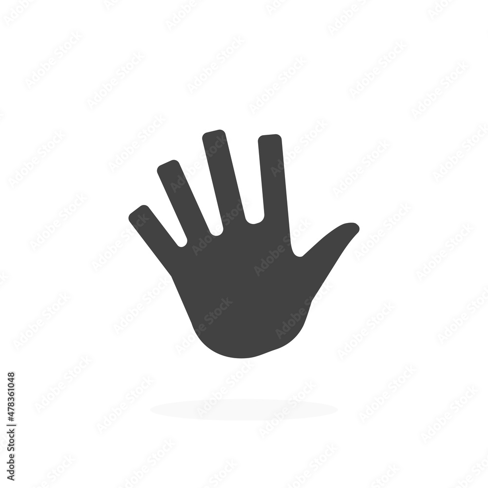 Hand Icon Silhouette Vector Illustration Hand Icon Silhouette Vector Illustration