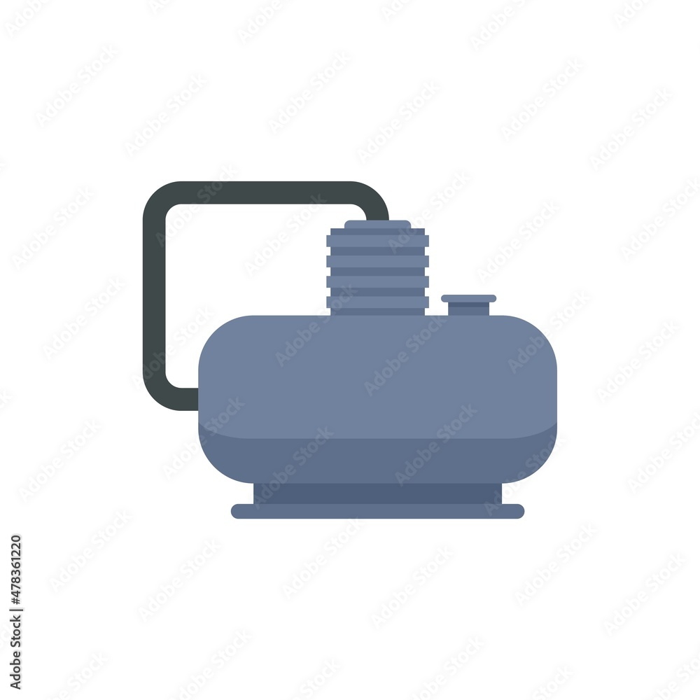 Car air compressor icon flat isolated vector Car air compressor icon flat isolated vector