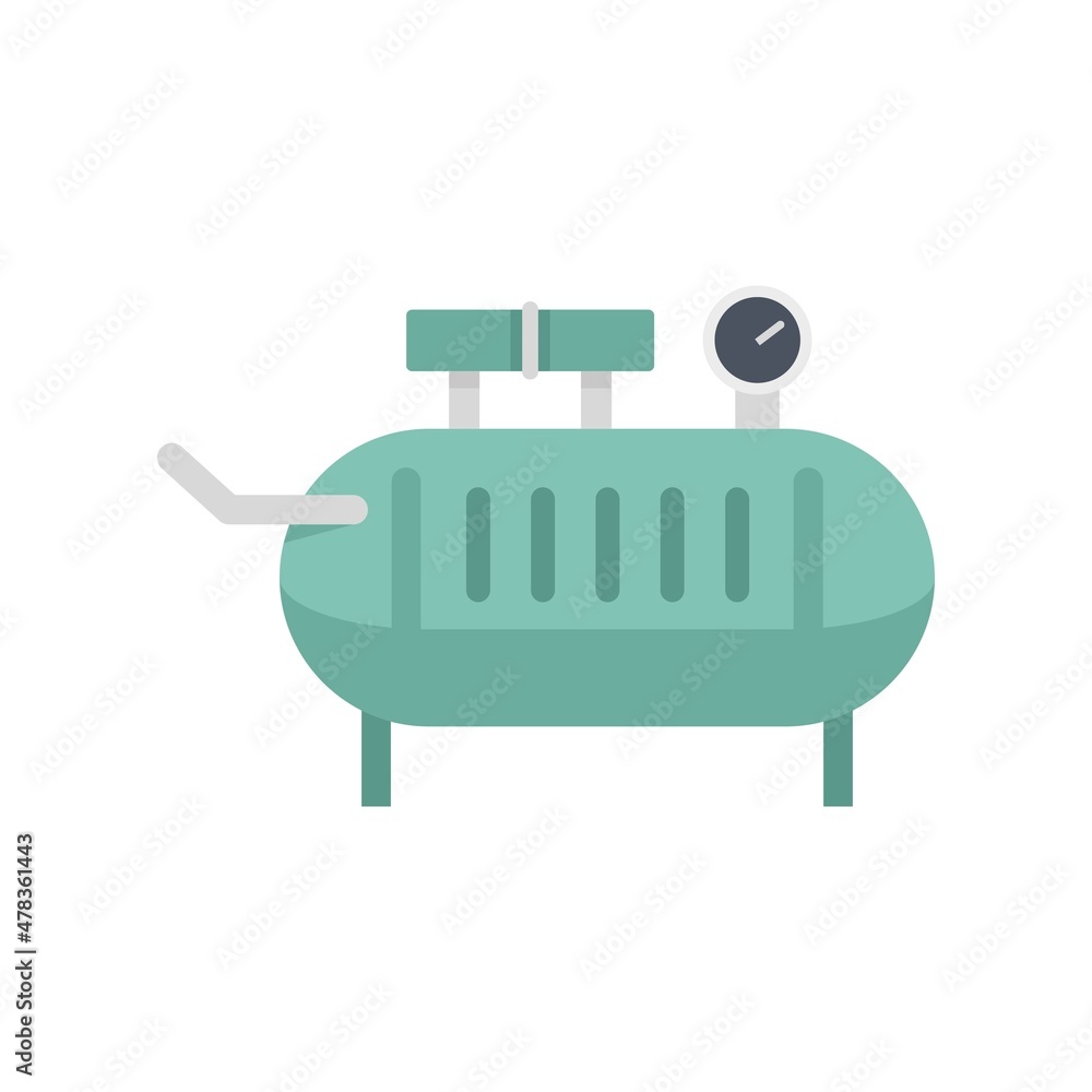 Construction air compressor icon flat isolated vector Construction air compressor icon flat isolated vector