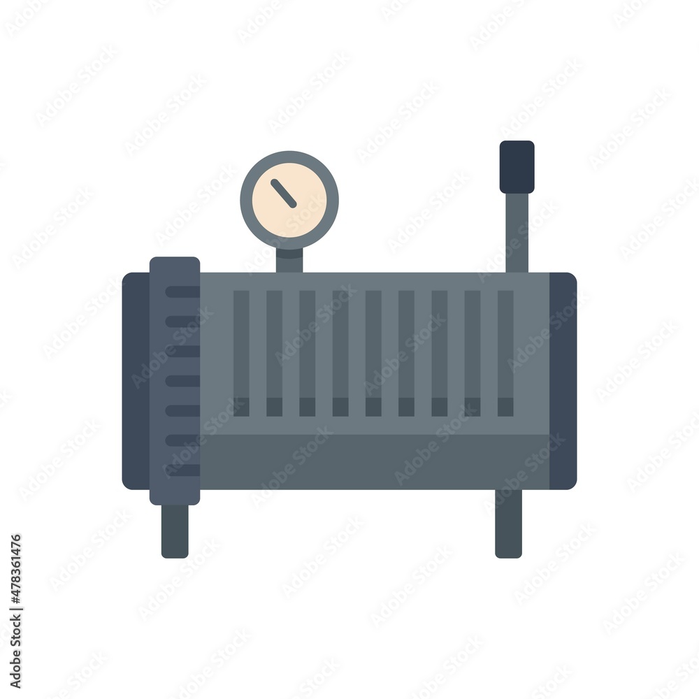 Device air compressor icon flat isolated vector Device air compressor icon flat isolated vector