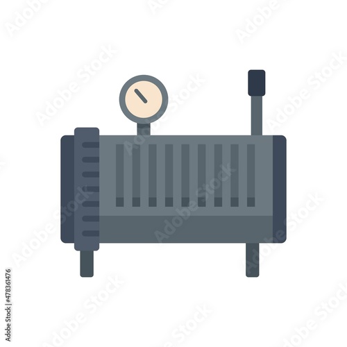 Device air compressor icon flat isolated vector