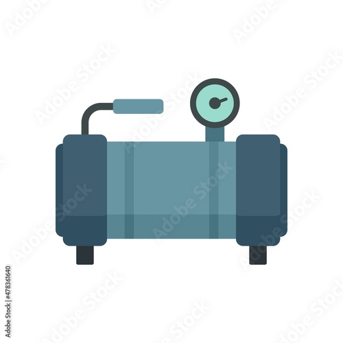 Tool air compressor icon flat isolated vector