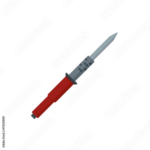 Soldering equipment icon flat isolated vector