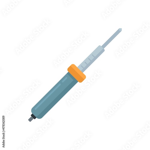 Soldering hot icon flat isolated vector