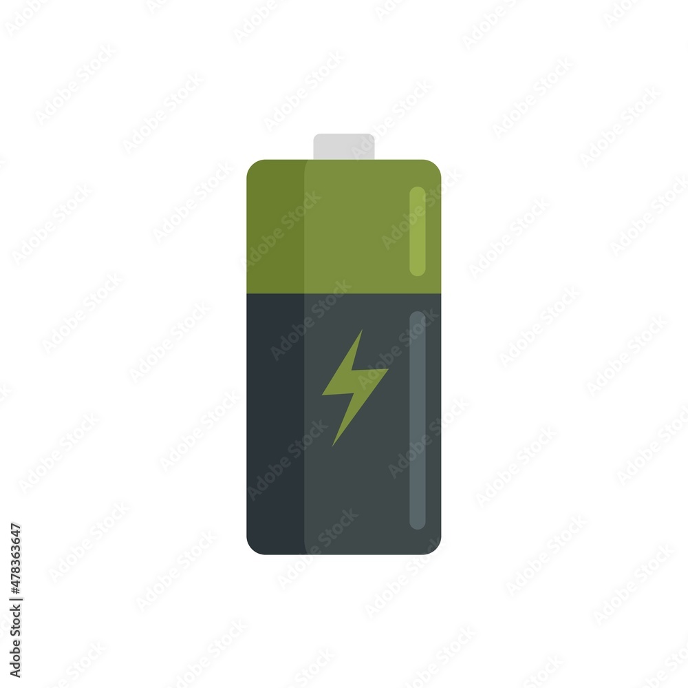 Eco battery icon flat isolated vector Eco battery icon flat isolated vector
