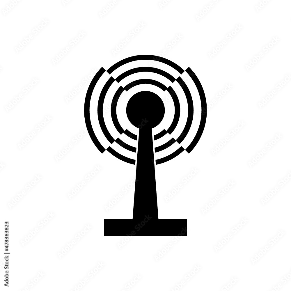 Antenna icon isolated on white background Antenna icon isolated on white background