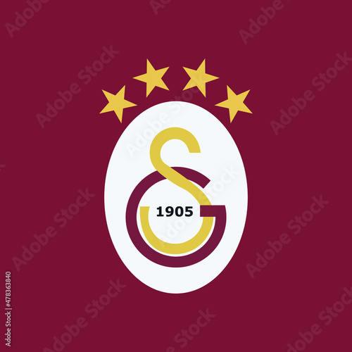Galatasaray football team flag graphic element Illustration templates photo