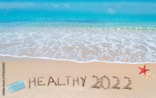 Healthy 2022 on the beach