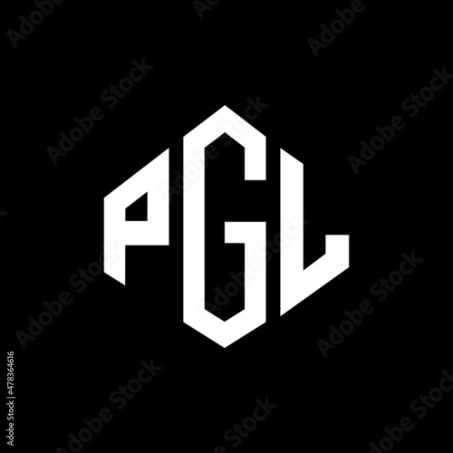 PGL letter logo design with polygon shape. PGL polygon and cube shape logo design. PGL hexagon vector logo template white and black colors. PGL monogram, business and real estate logo.