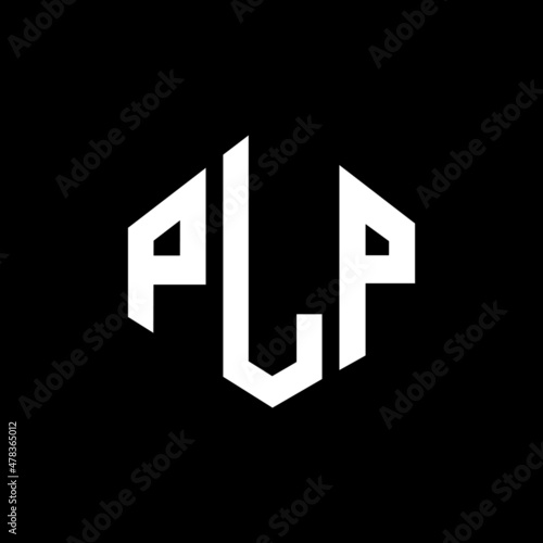 PLP letter logo design with polygon shape. PLP polygon and cube shape logo design. PLP hexagon vector logo template white and black colors. PLP monogram, business and real estate logo. photo