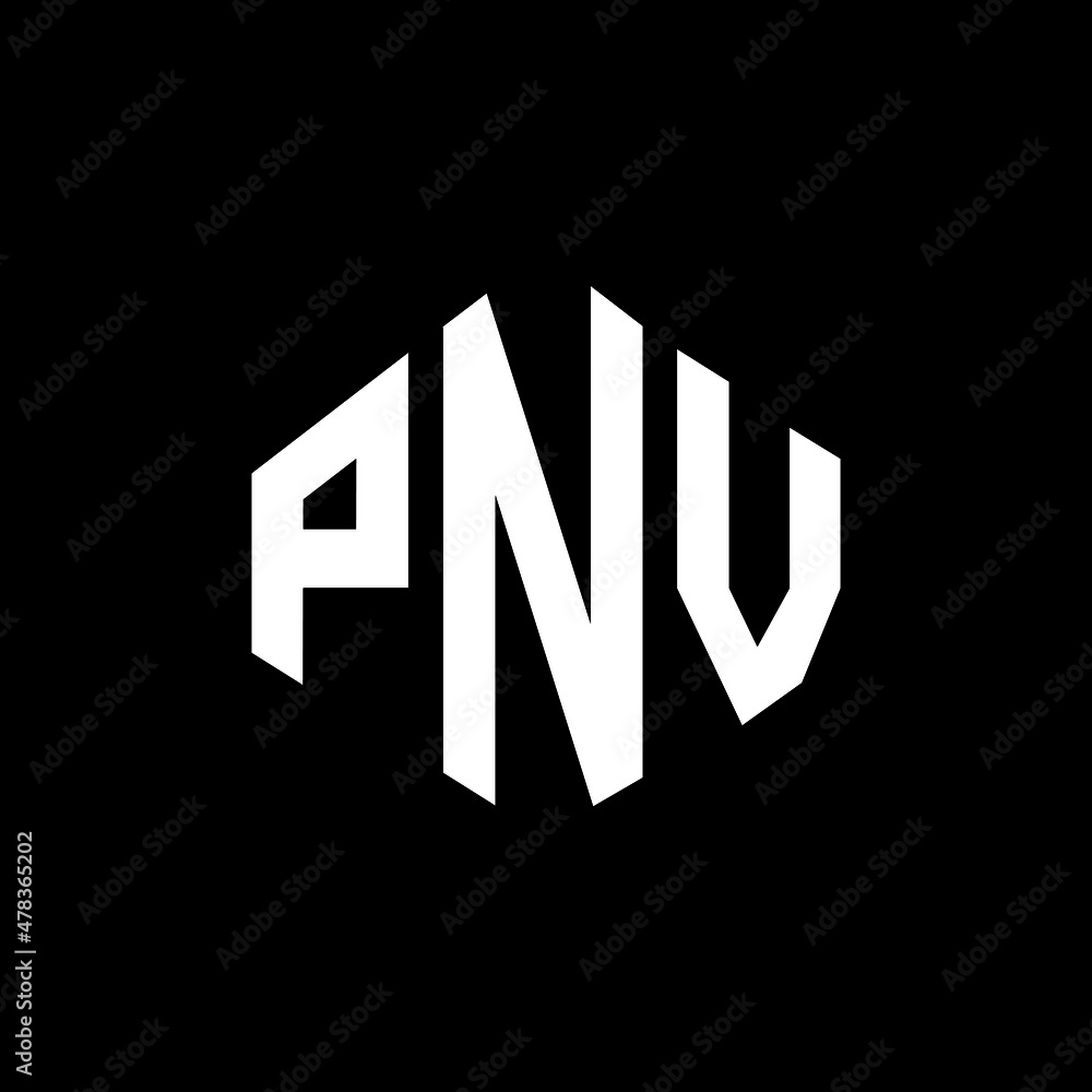 PNV letter logo design with polygon shape. PNV polygon and cube shape logo design. PNV hexagon vector logo template white and black colors. PNV monogram, business and real estate logo. PNV letter logo design with polygon shape. PNV polygon and cube shape logo design. PNV hexagon vector logo template white and black colors. PNV monogram, business and real estate logo.