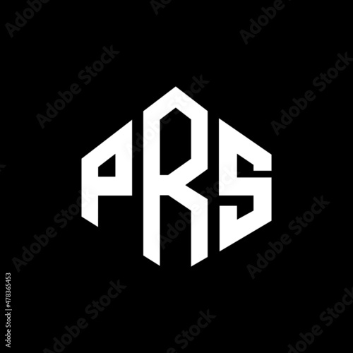 PRS letter logo design with polygon shape. PRS polygon and cube shape logo design. PRS hexagon vector logo template white and black colors. PRS monogram, business and real estate logo.