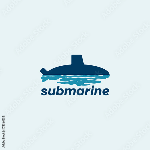 submarine logo design icon illustration vector graphic