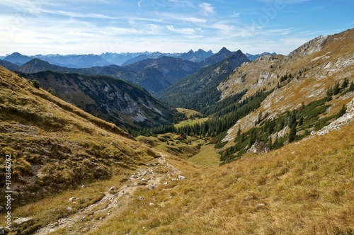 scenic valley in the bavarian alps