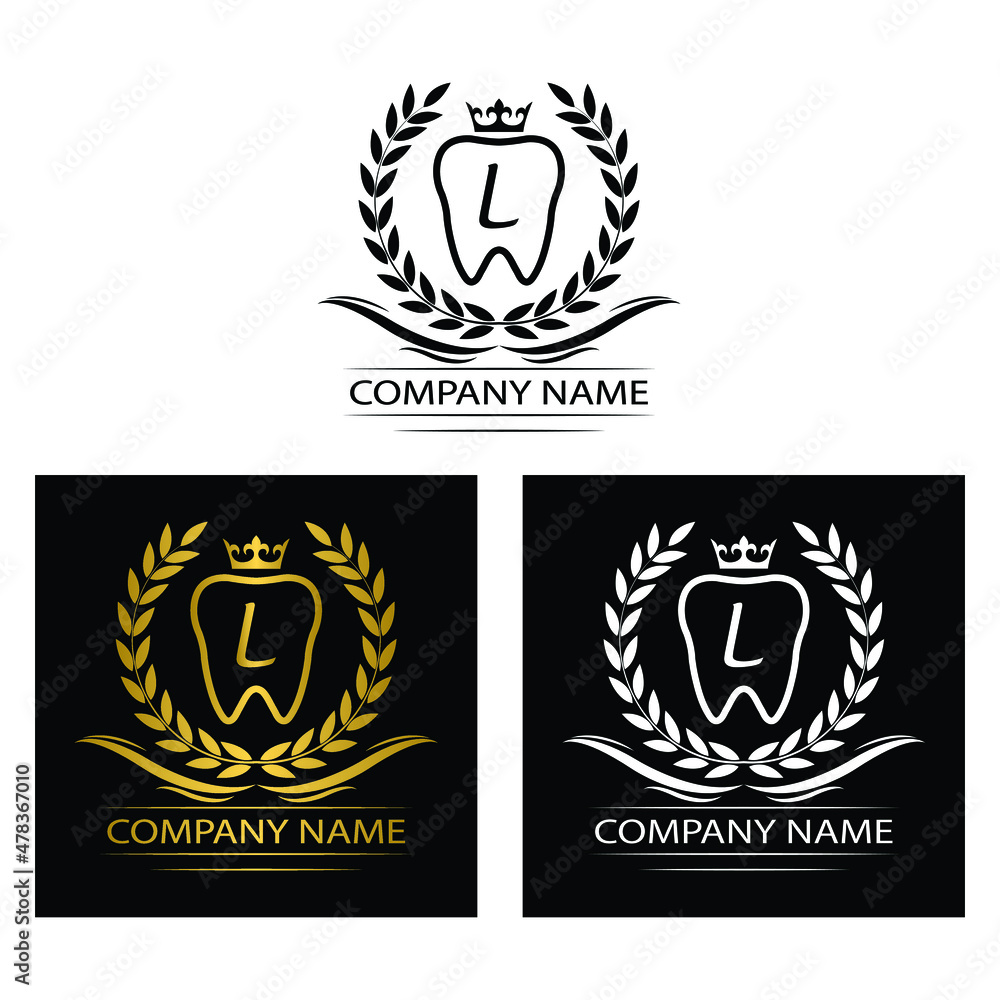 Letter L Tooth Dental Clinic vector template Dentist logo company Letter L Tooth Dental Clinic vector template Dentist logo company