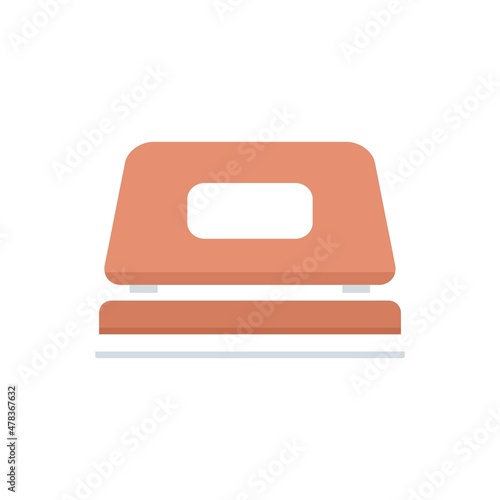 Office hole puncher icon flat isolated vector photo