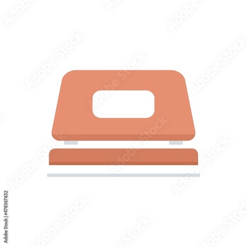 Foto Office hole puncher icon flat isolated vector