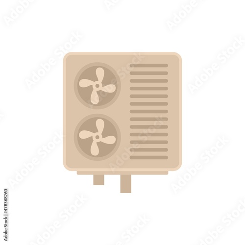 Industrial ventilation icon flat isolated vector