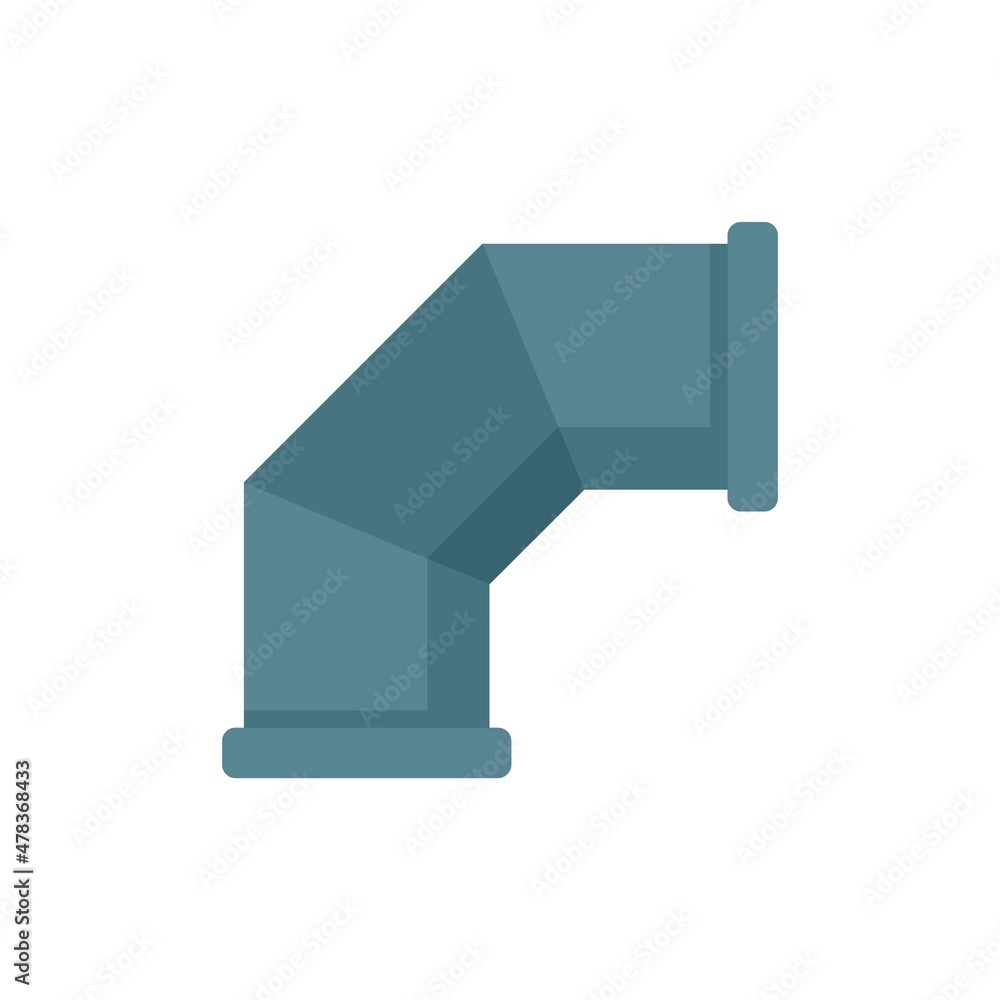 Obraz premium Ventilation metal pipe icon flat isolated vector