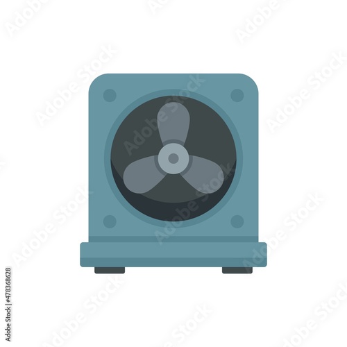 Thermostat fan icon flat isolated vector