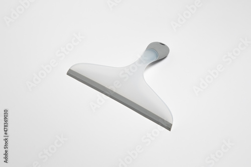 Window glass rubber squeegee, cleaner isolated on white background.High resolution photo.Top view. Mock-up.