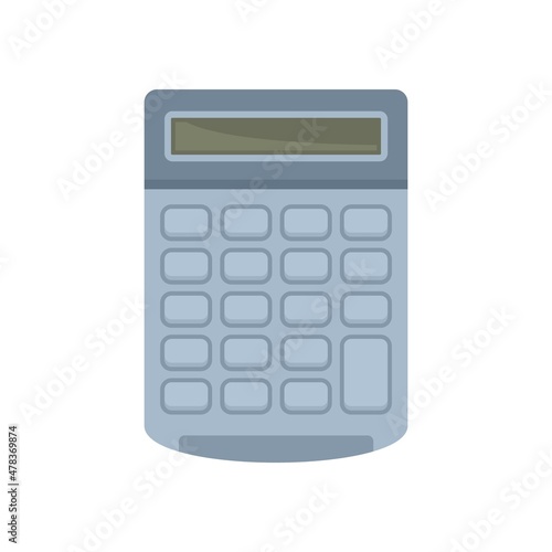 Tax calculator icon flat isolated vector