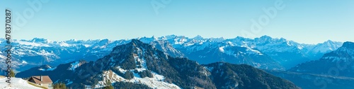 Obraz na plátně Panorama Berge im Winter