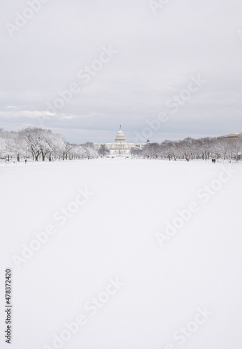 Obraz na płótnie Snow Covered Capitol 
