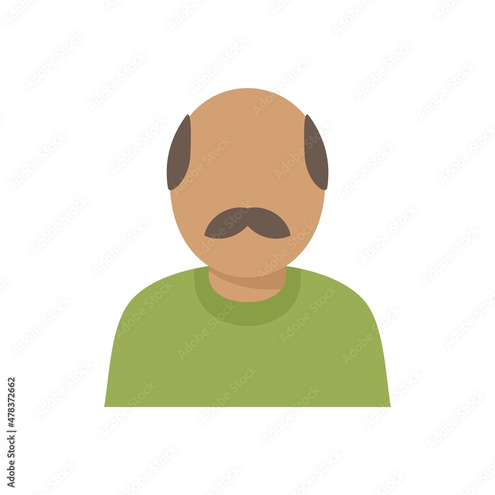 Old immigrant icon flat isolated vector
