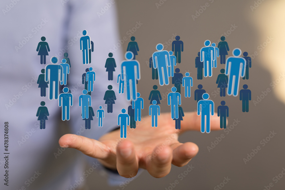 Business people silhouettes network team Business people silhouettes network team