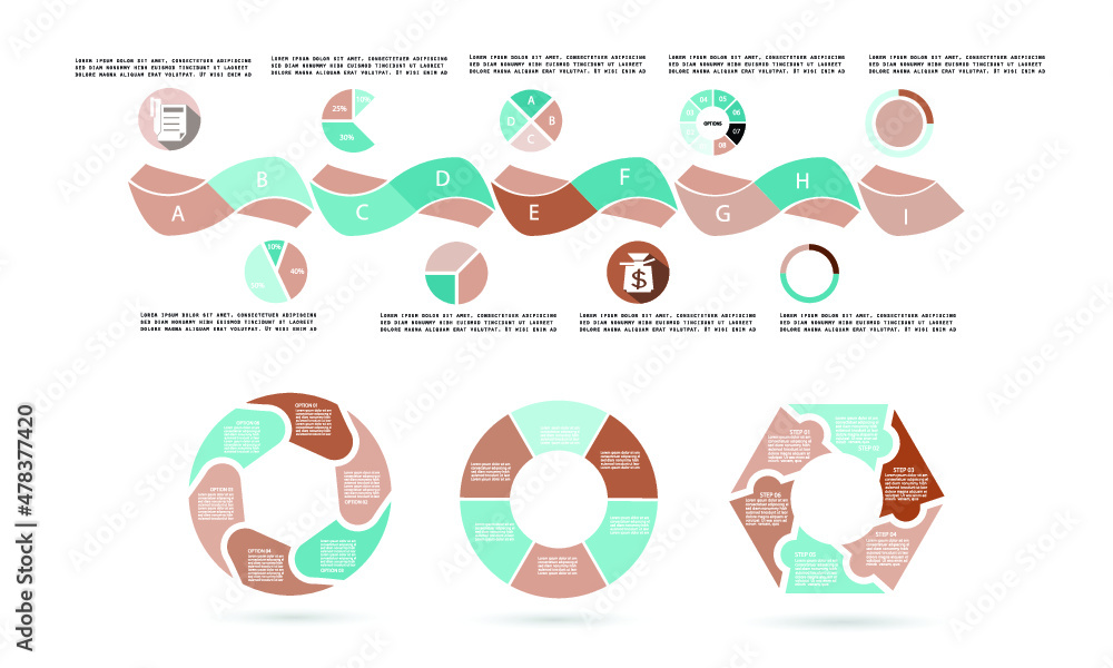 Fototapeta premium Flat business infographic template, vector illustration