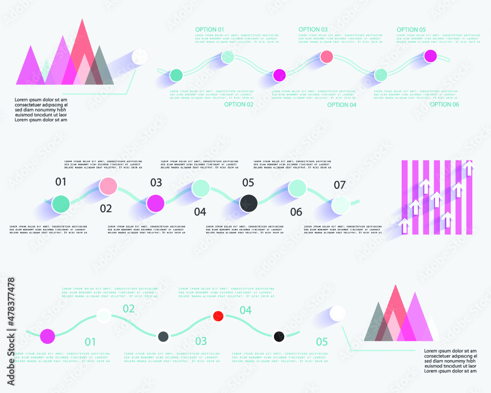 Fototapeta premium Flat business infographic template, vector illustration